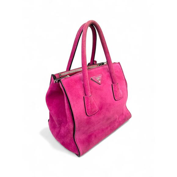 Prada Vintage Scamosciato Suede Twin Pocket Saffiano Tote Bag - Picture 3 of 16